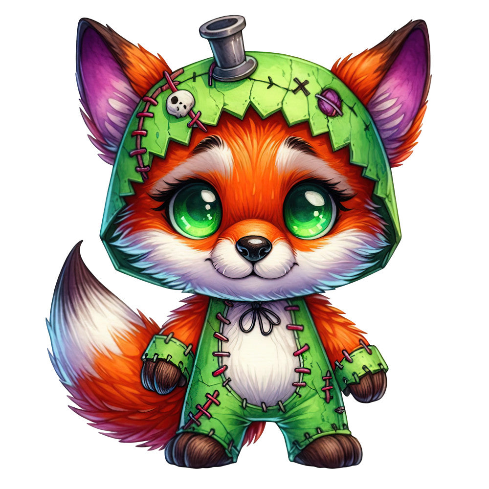 Halloween Wonder Animals Fabric Panel 8