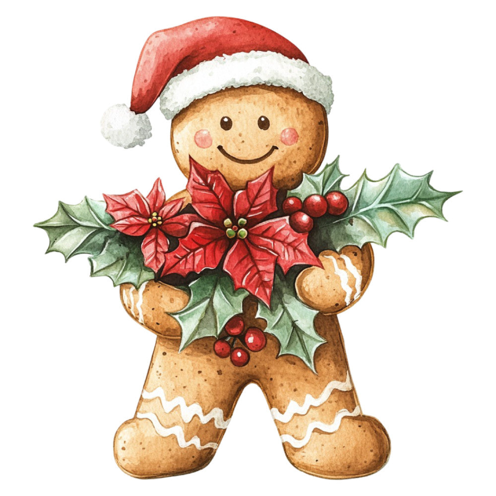 Christmas Gingerbread Man Fabric Panel 9