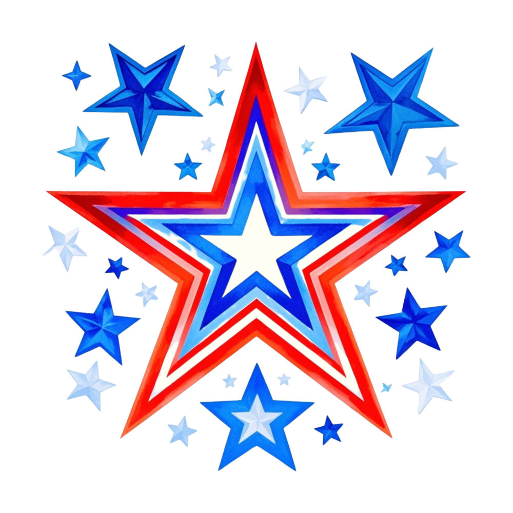 Patriotic Stars Fabric Panel 4