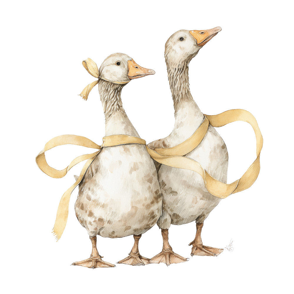 Vintage Silly Goose Fabric Panel 29