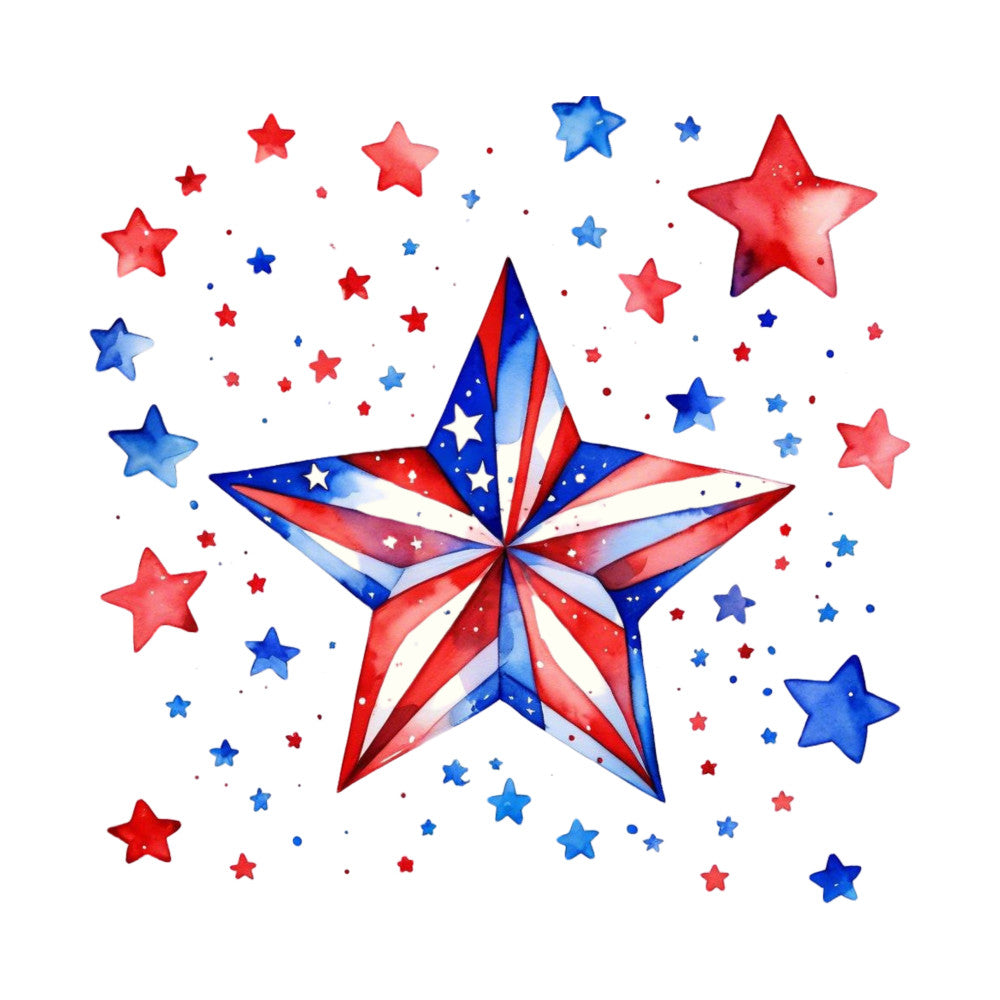 Patriotic Stars Fabric Panel 10