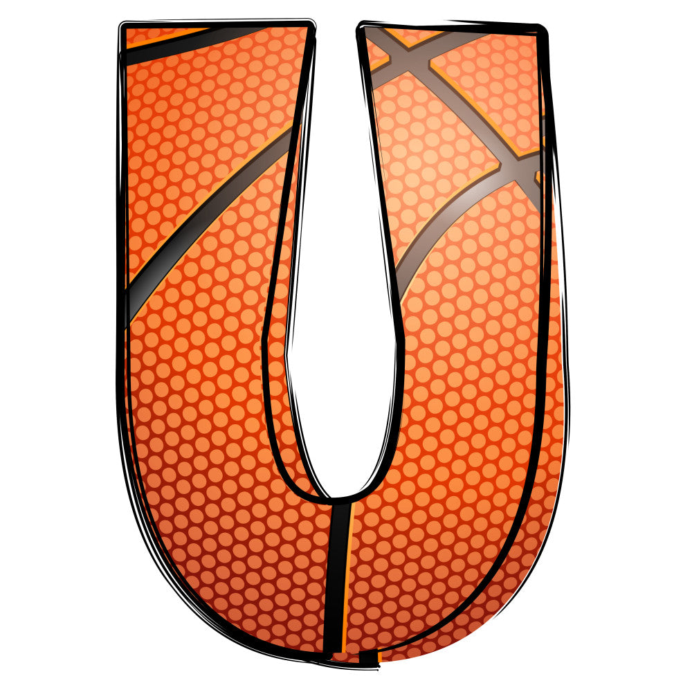 Basketball Doodles Alphabet Fabric Panel 1