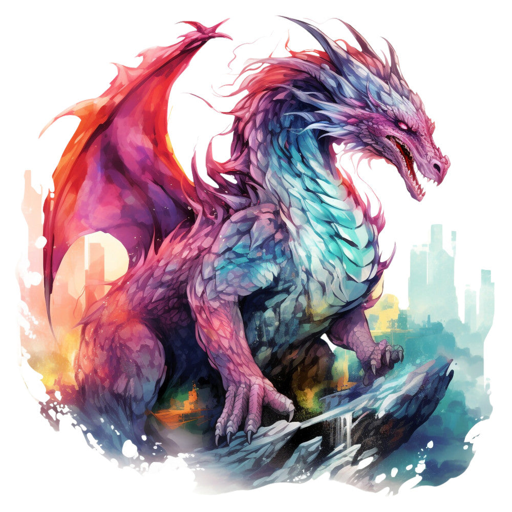 Elemental Dragons Fabric Panel 29