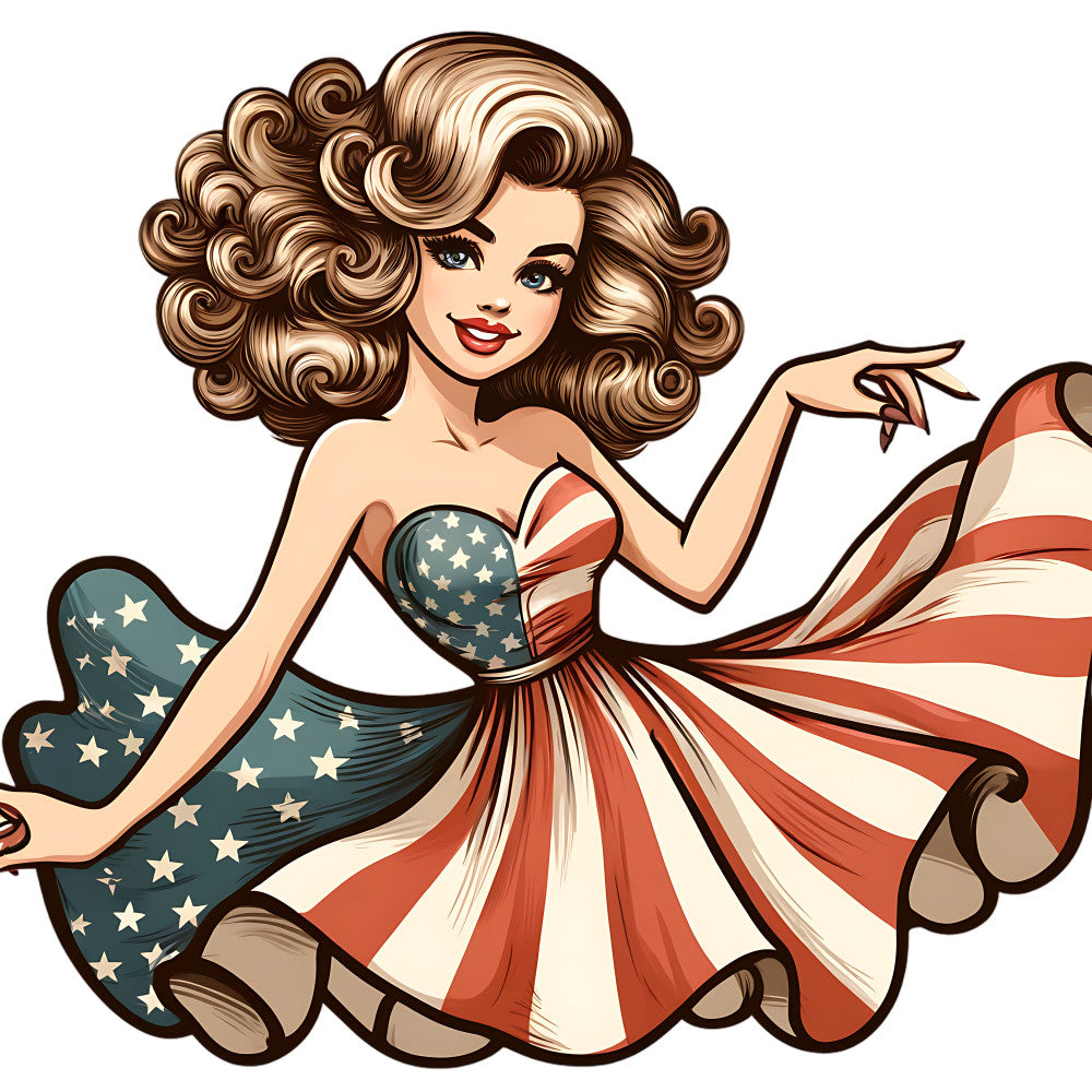 Vintage American Girl Fabric Panel 5