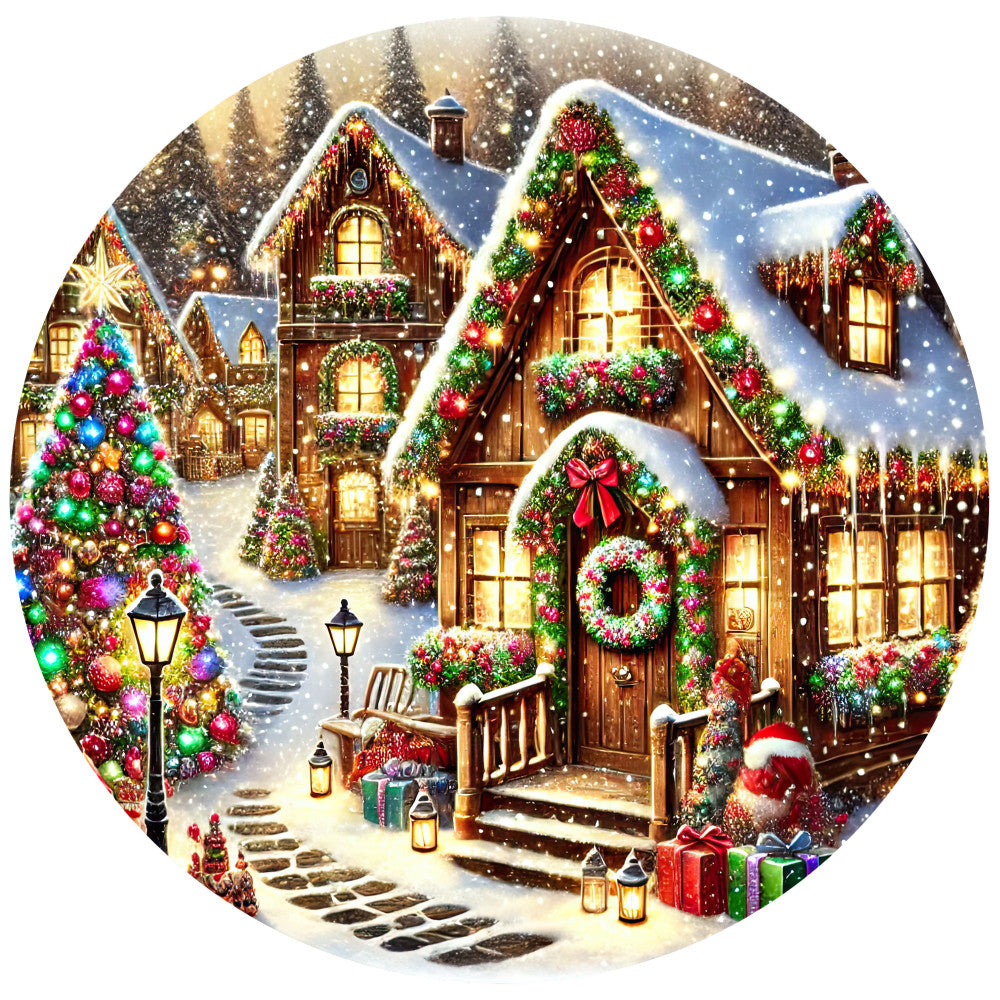Christmas Villages Fabric Panel 64