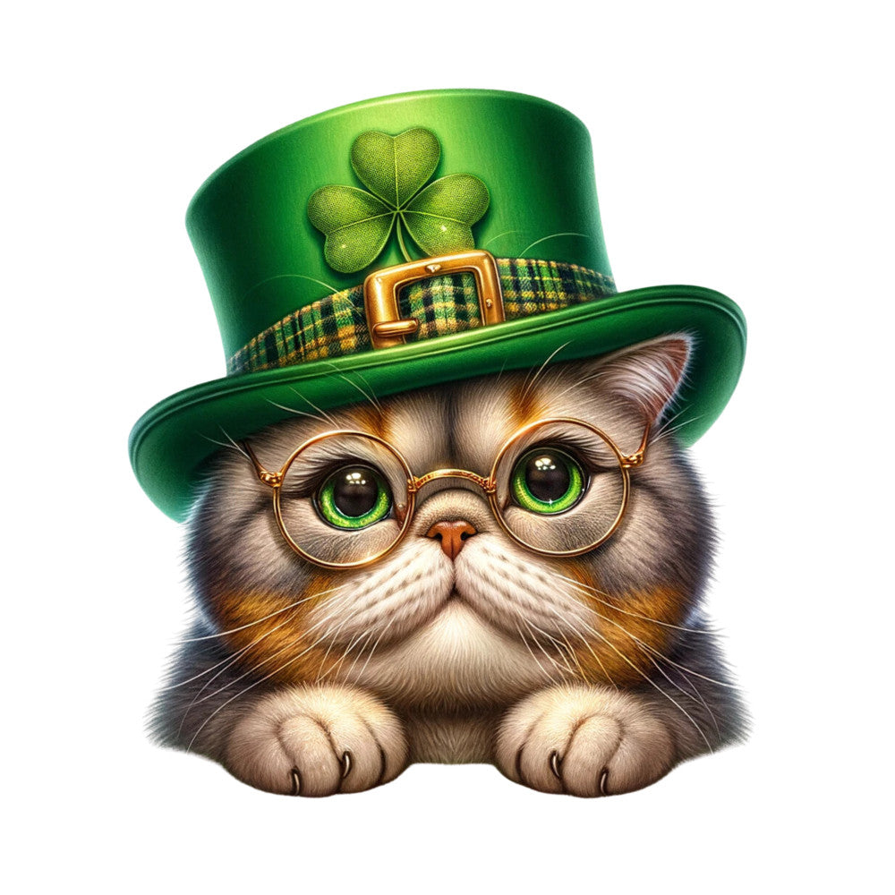St Patricks Day Cat Fabric Panel 3
