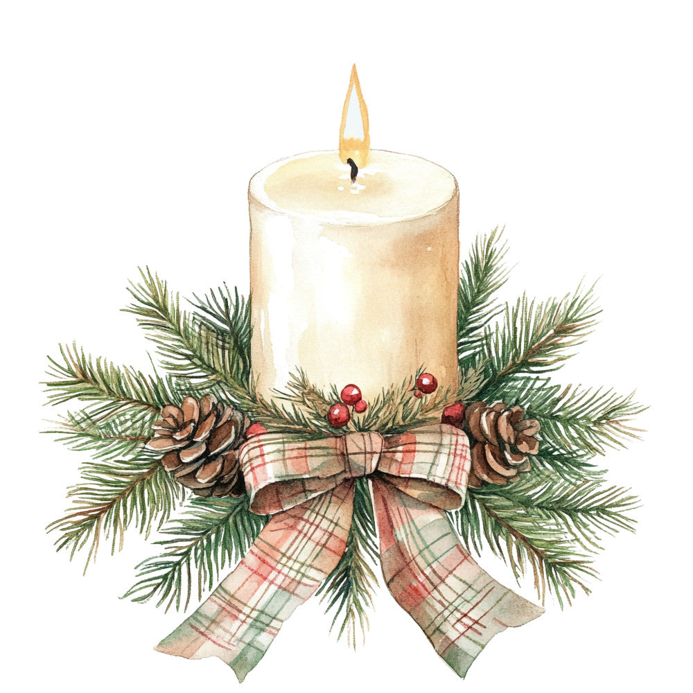 Green Christmas Fabric Panel 24