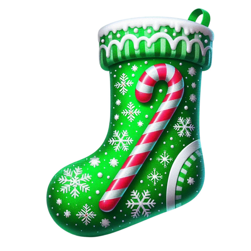 Cartoon Christmas Stockings Fabric Panel 23