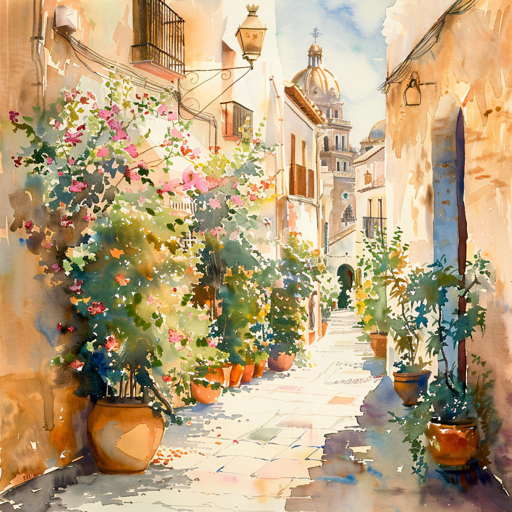 Spain Travel Art Fabric Panel 17