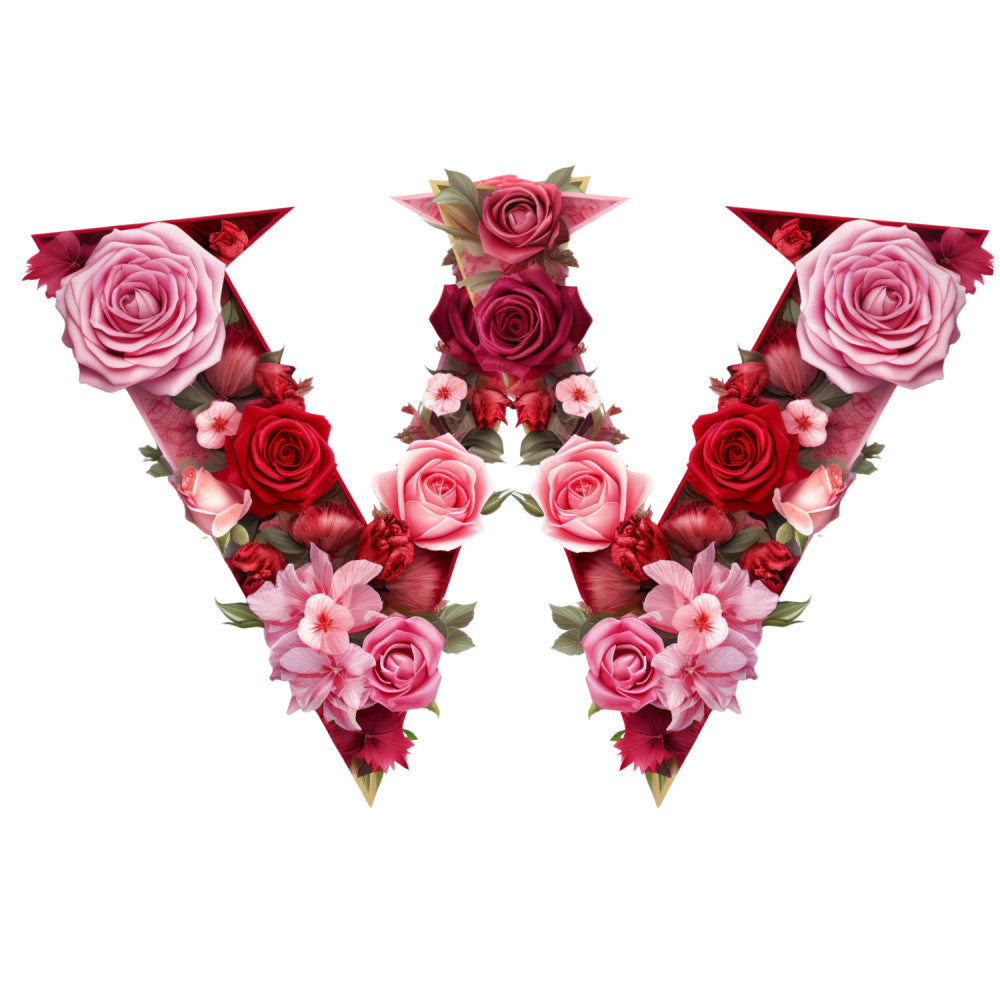 Rose Alphabet Fabric Panel 19