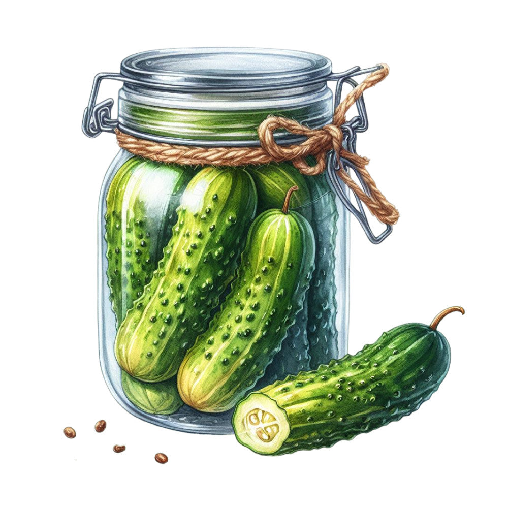 Pickle in a Glass Jar Fabric Panel 20
