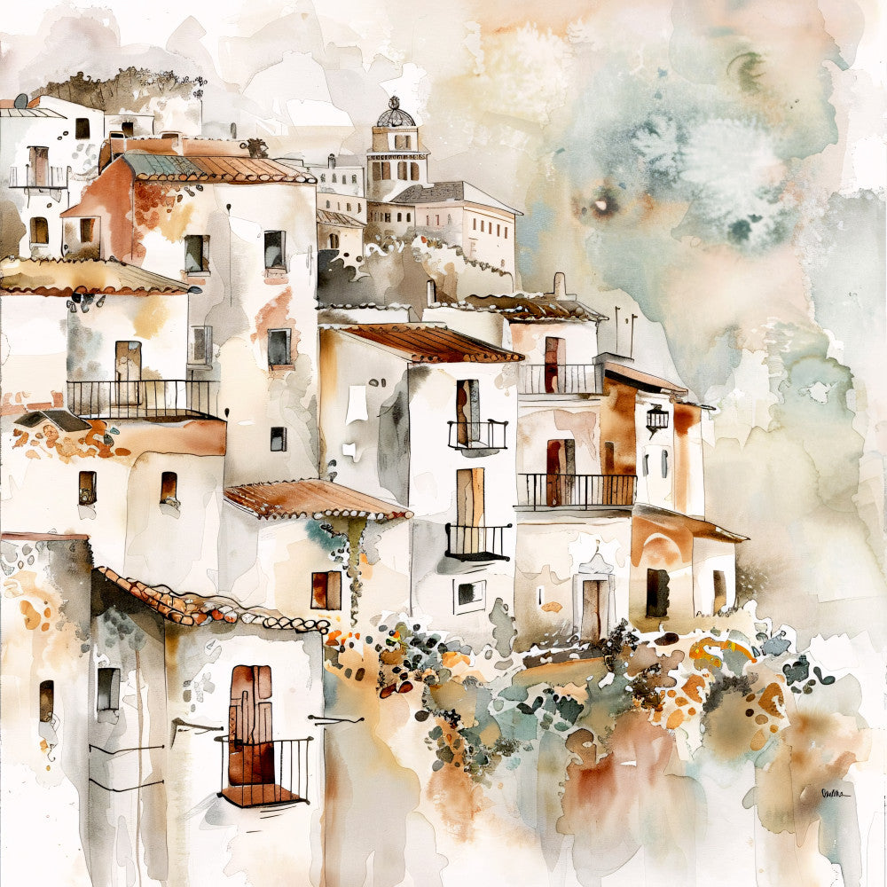 Spain Travel Art Fabric Panel 5