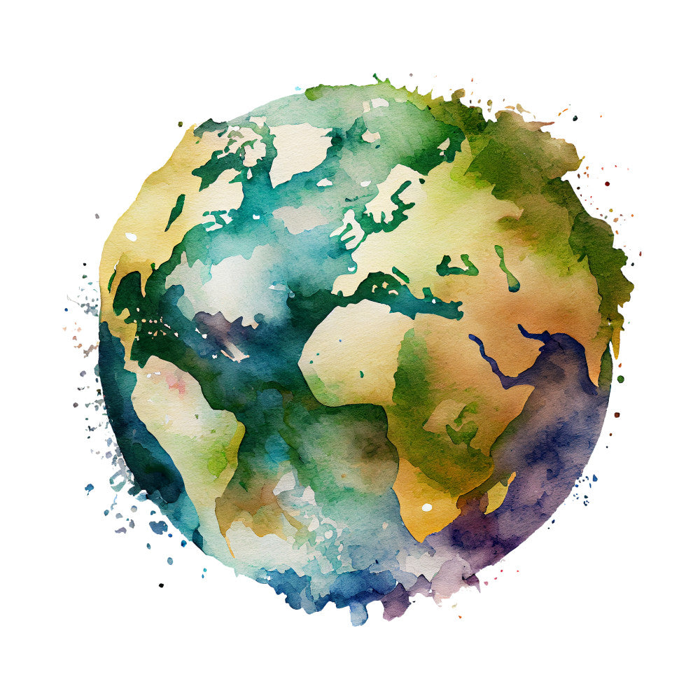 Watercolor Space Planet Fabric Panel 7