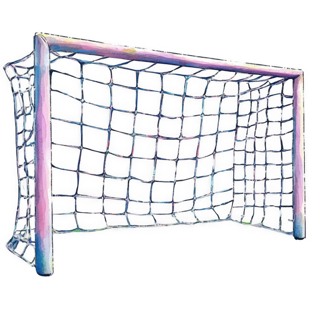 soccer goal, sports, athletic, goal net, purple gradient, blue gradient, pink gradient, iridescent, metallic finish, geometric, modern, contemporary, children's fabric, kids sports, youth athletic, sports equipment, 3d effect, dimensional print, pastel colors, multicolor, gradient ombre, watercolor effect, recreational sports, game day, active lifestyle, school spirit, team sports