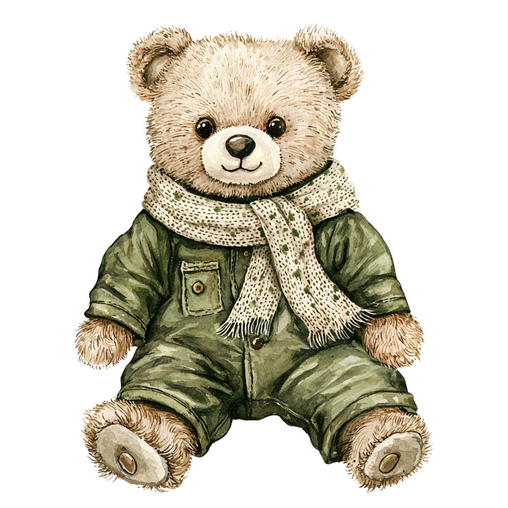 Classic Teddy Bear Fabric Panel 35
