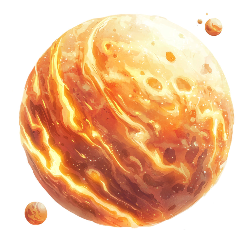 Fire Moon Crystals Fabric Panel 9