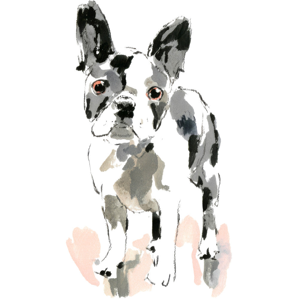 Handdrawn Doodle Dog Fabric Panel 11