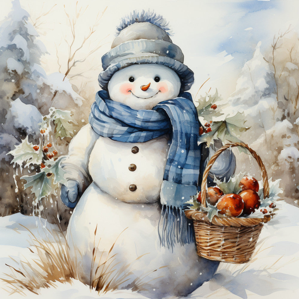 Classic Snowman Fabric Panel 74