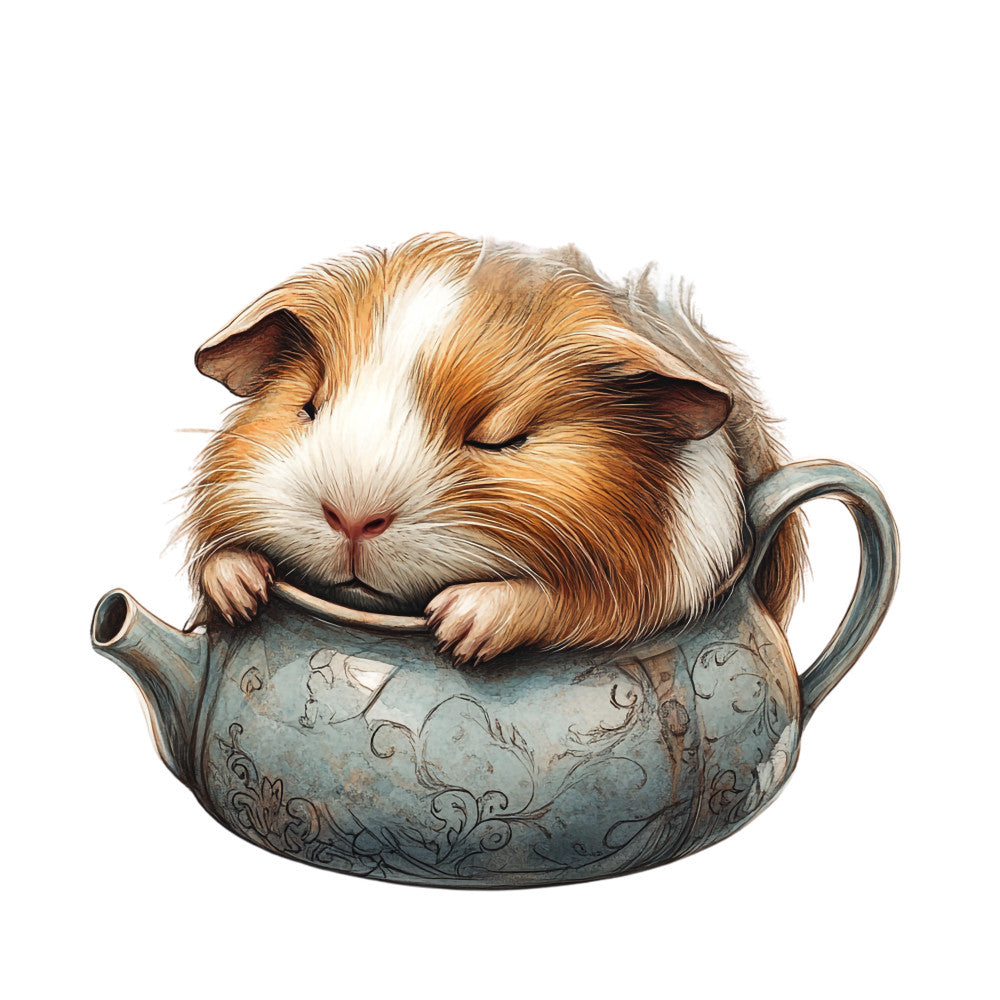 Cute Guinea Pigs Fabric Panel 12