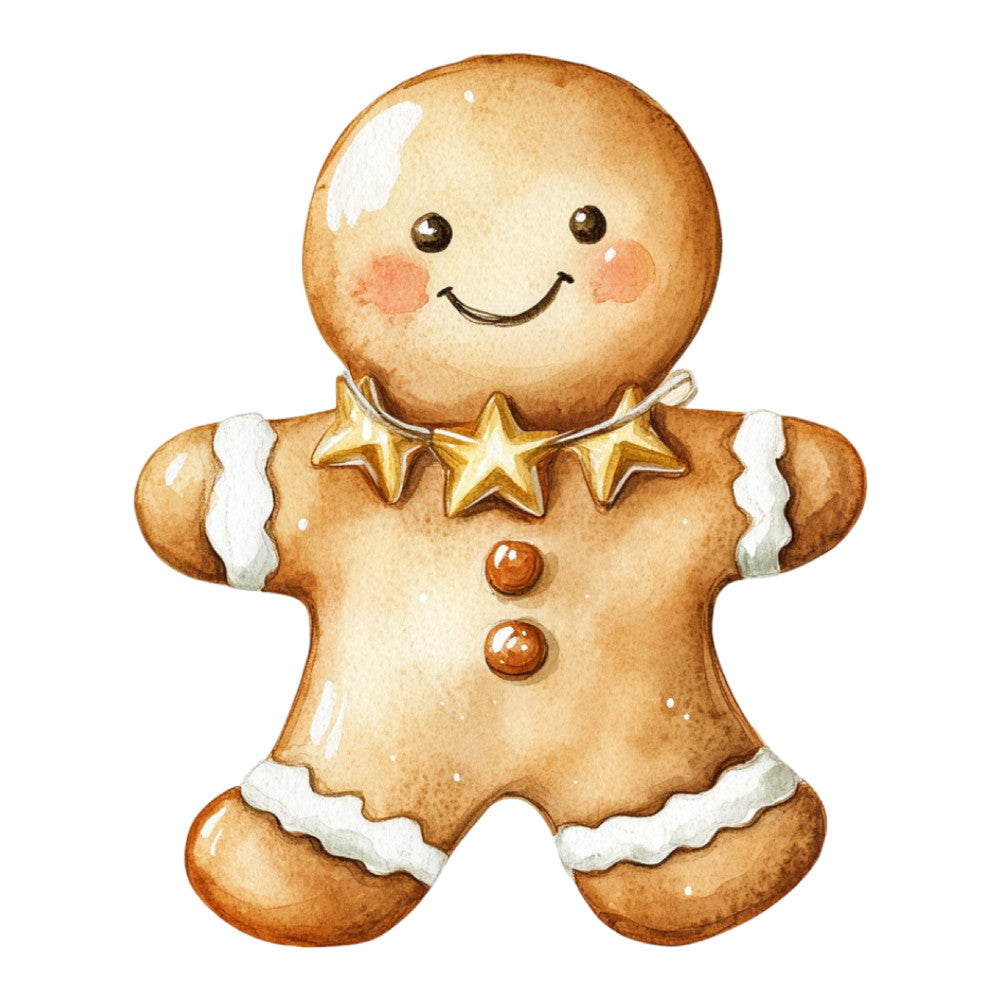 Christmas Gingerbread Man Fabric Panel 24