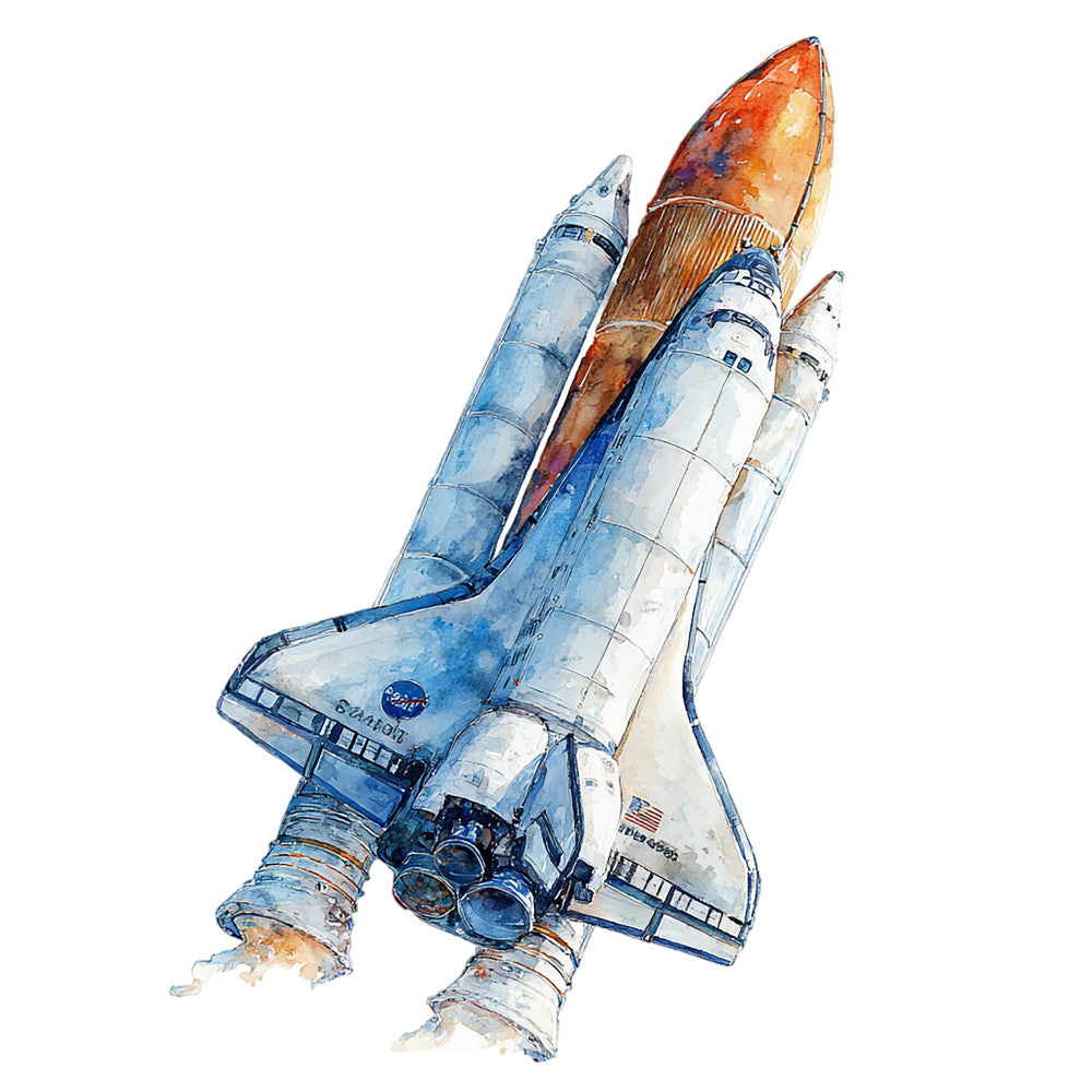 space shuttle, nasa, astronaut, blue, orange, white, cream, scientific, vintage, educational, transportation, aerospace, retro, space exploration, stem, boys, modern, novelty, vehicle, rocket, technical, illustration, americana, patriotic, americana flag, space age, collectible, wall hanging, lap quilt, throw quilt