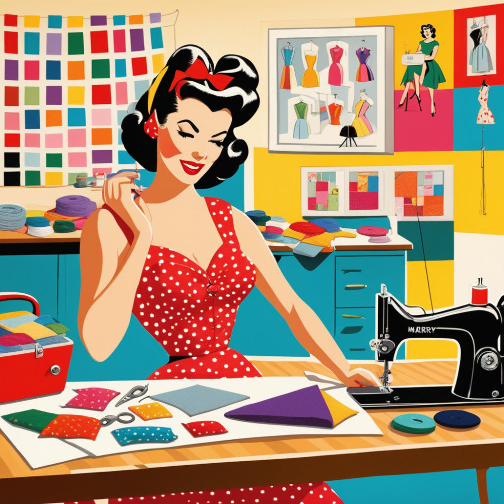 Pop Art Sewing Fabric Panel 89