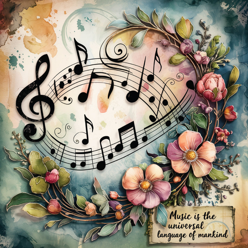 Music Sheet Fabric Panel 2