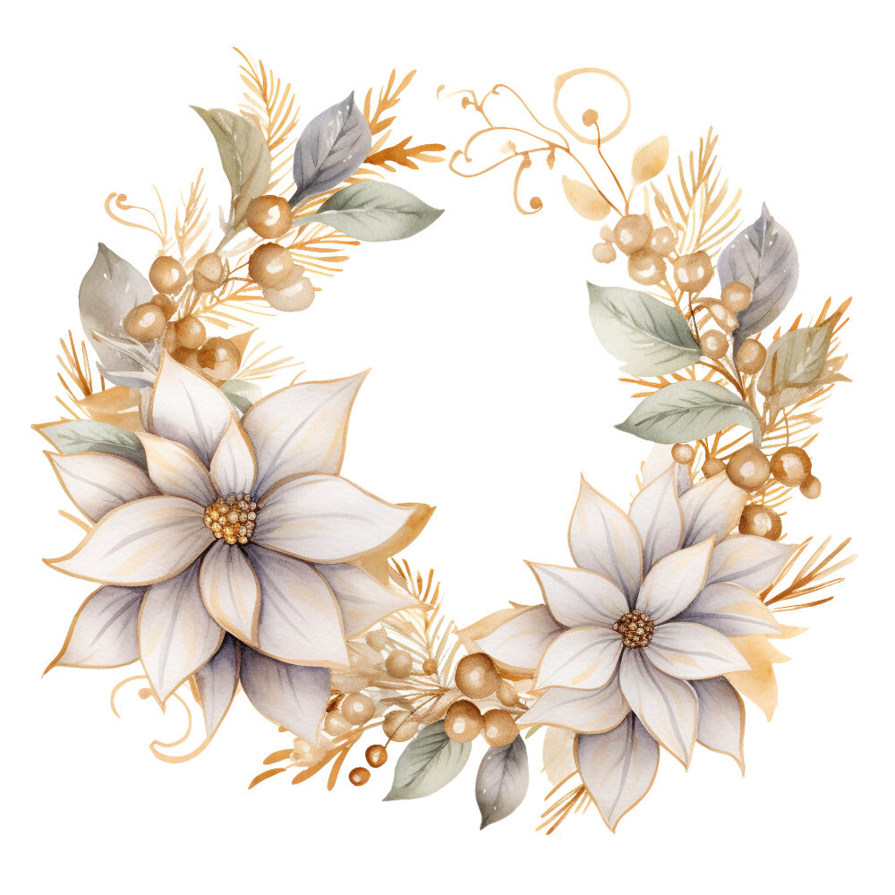 A Golden Christmas Fabric Panel 6