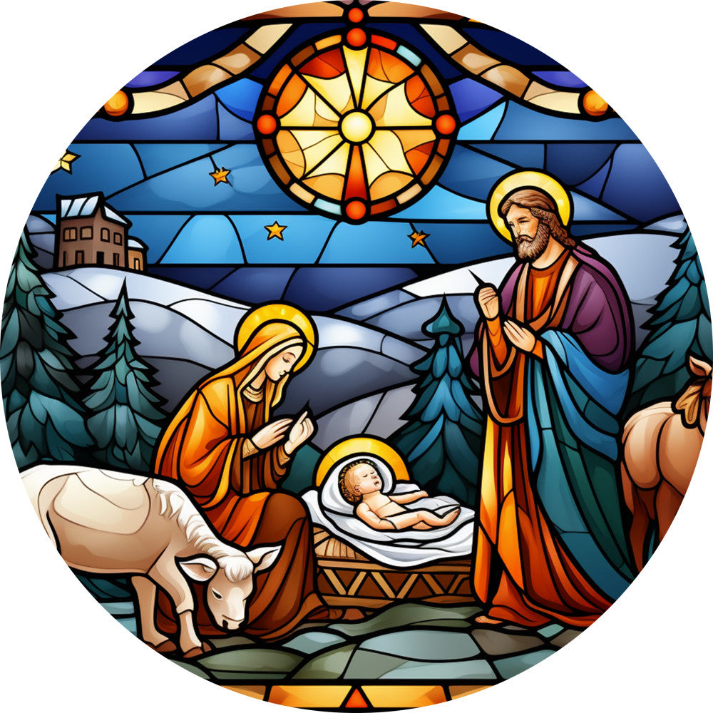 Nativity Christmas Ornaments Fabric Panel 26