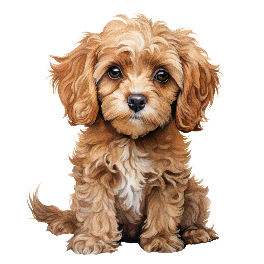 Cute Cavapoos Fabric Panel 11