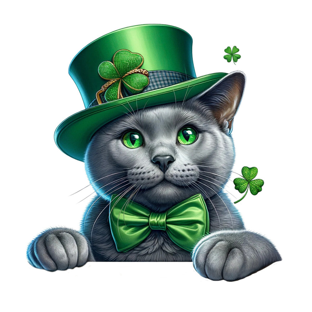St Patricks Day Cat Fabric Panel 13