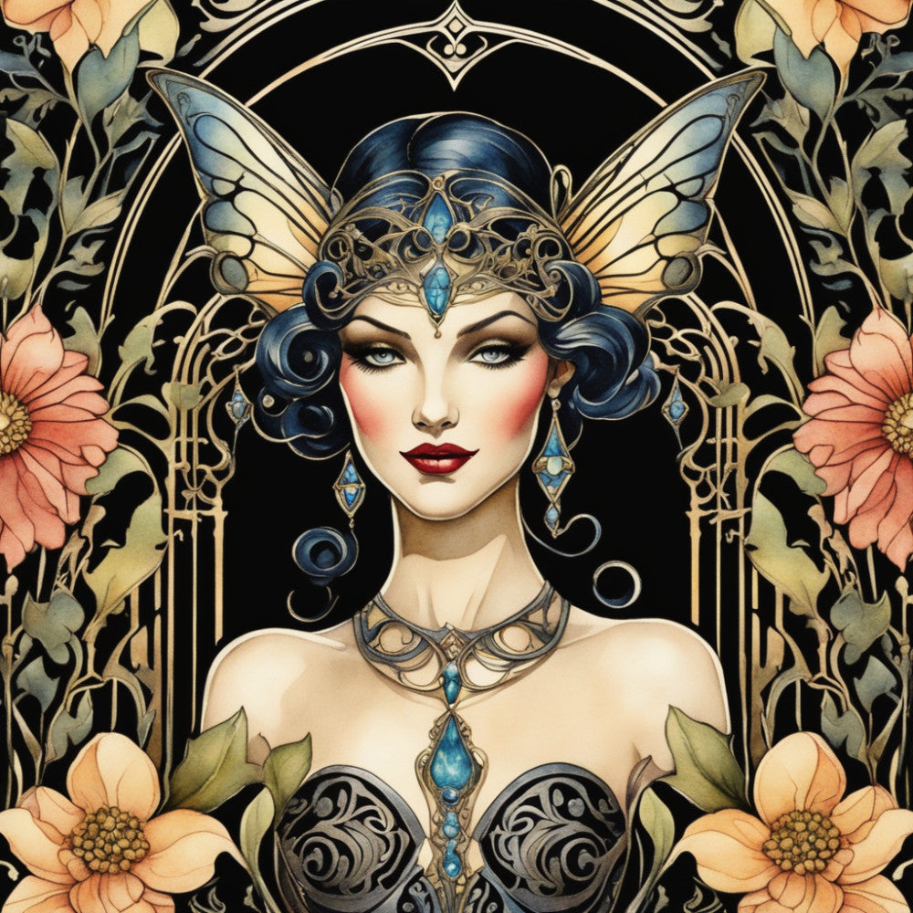 Art Nouveau Fairies Fabric Panel 21