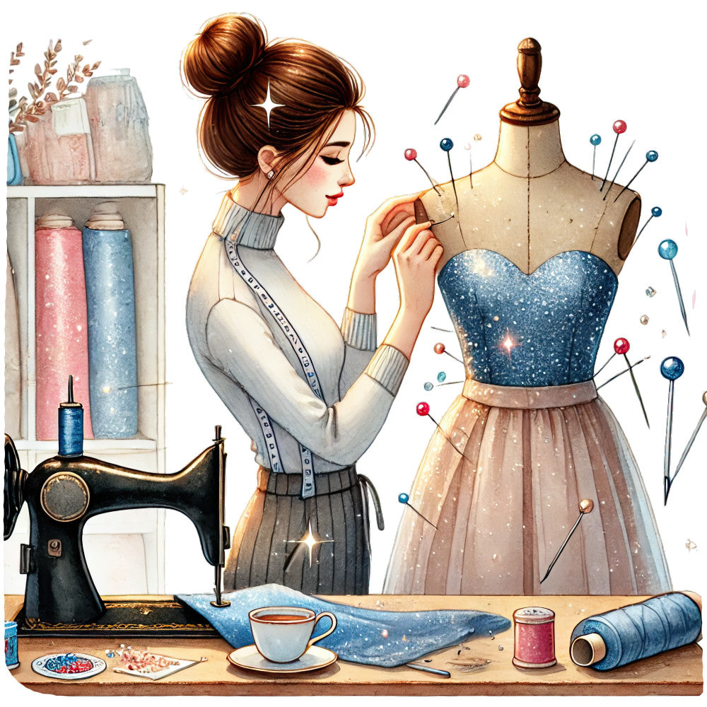 Sewing Scenes Fabric Panel 11