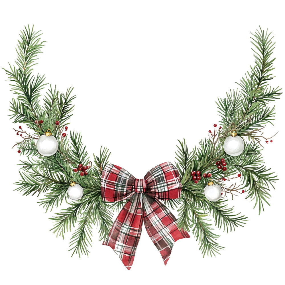 Green Christmas Fabric Panel 14