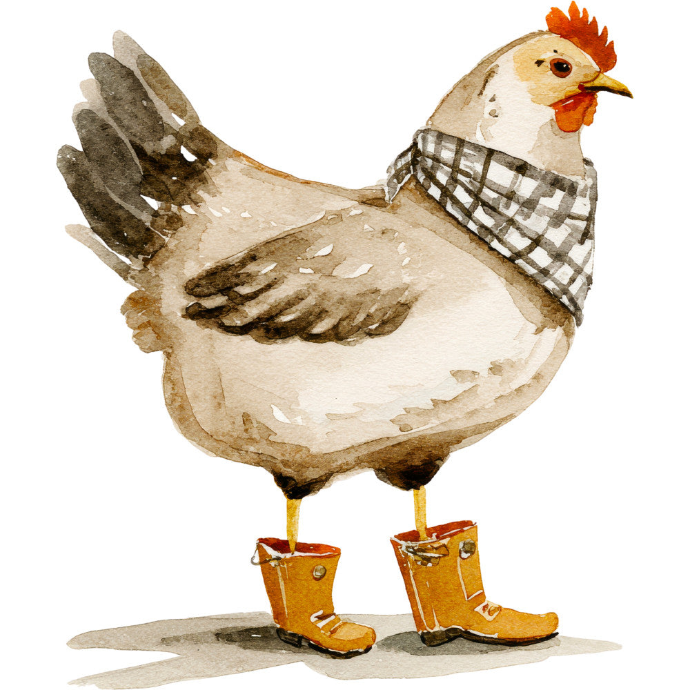 Rustic Barnyard Birds Fabric Panel 30