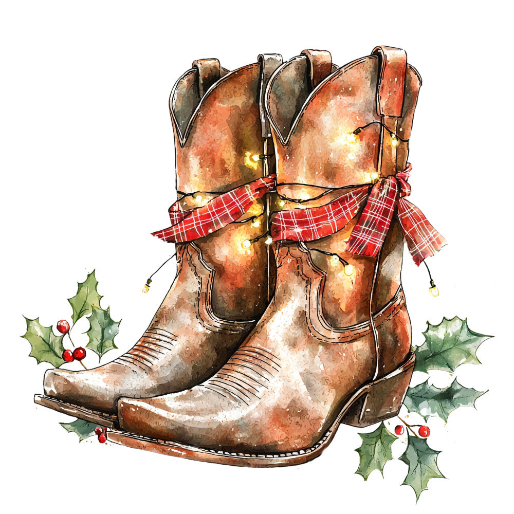 Cowboy Christmas Fabric Panel 35