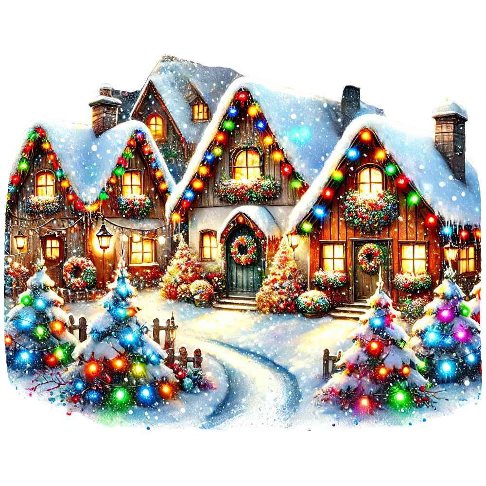 Christmas Villages Fabric Panel 83