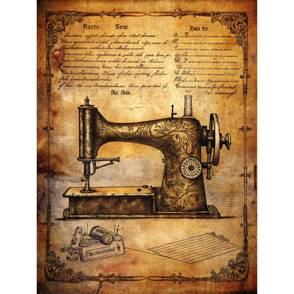 Vintage Sewing Ad Fabric Panel 1