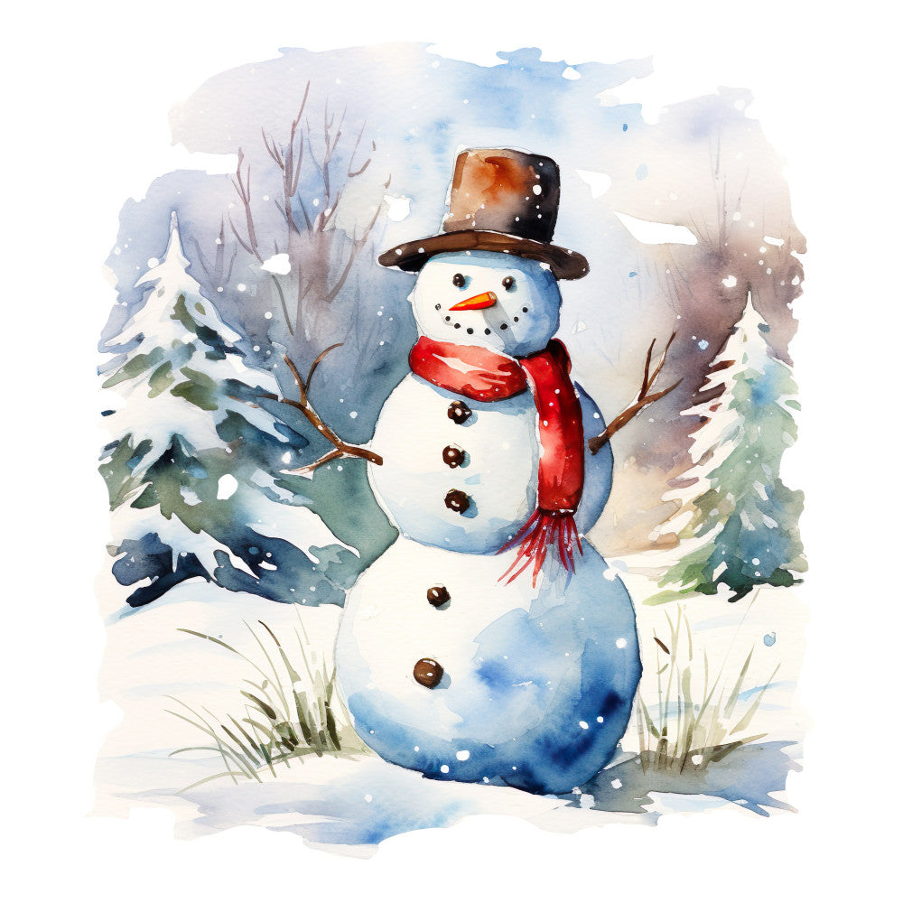 Charming Snowmen Fabric Panel 9