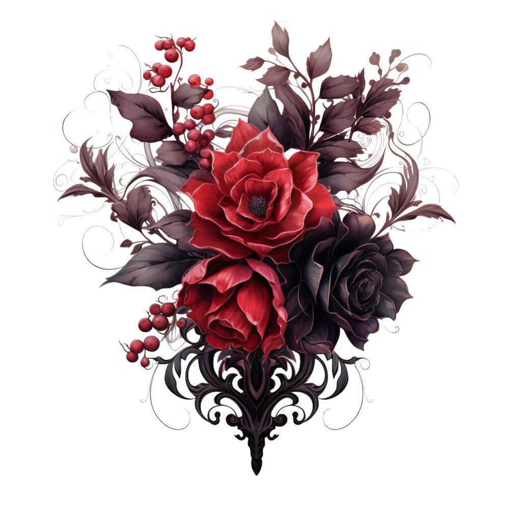 Gothic Floral Fabric Panel 14