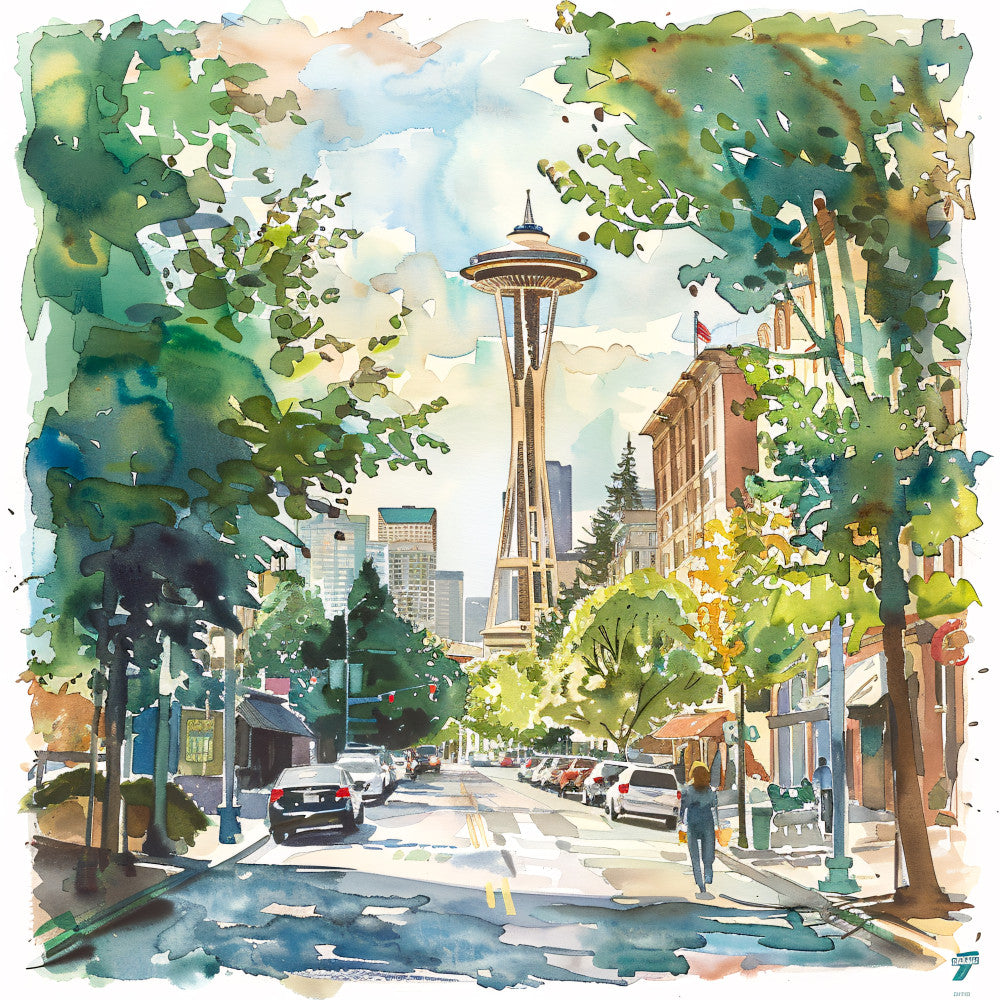 Washington Travel Art Fabric Panel 15