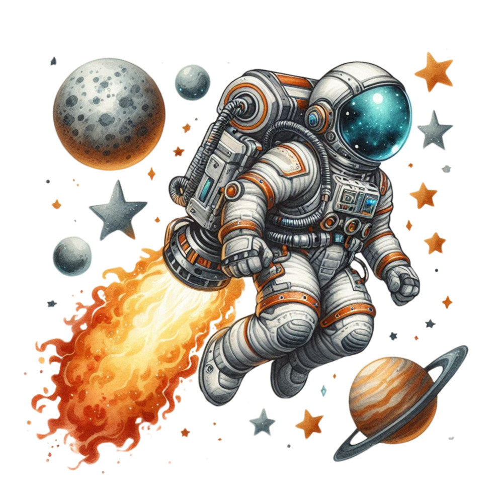 Cute Little Astronaut Fabric Panel 17