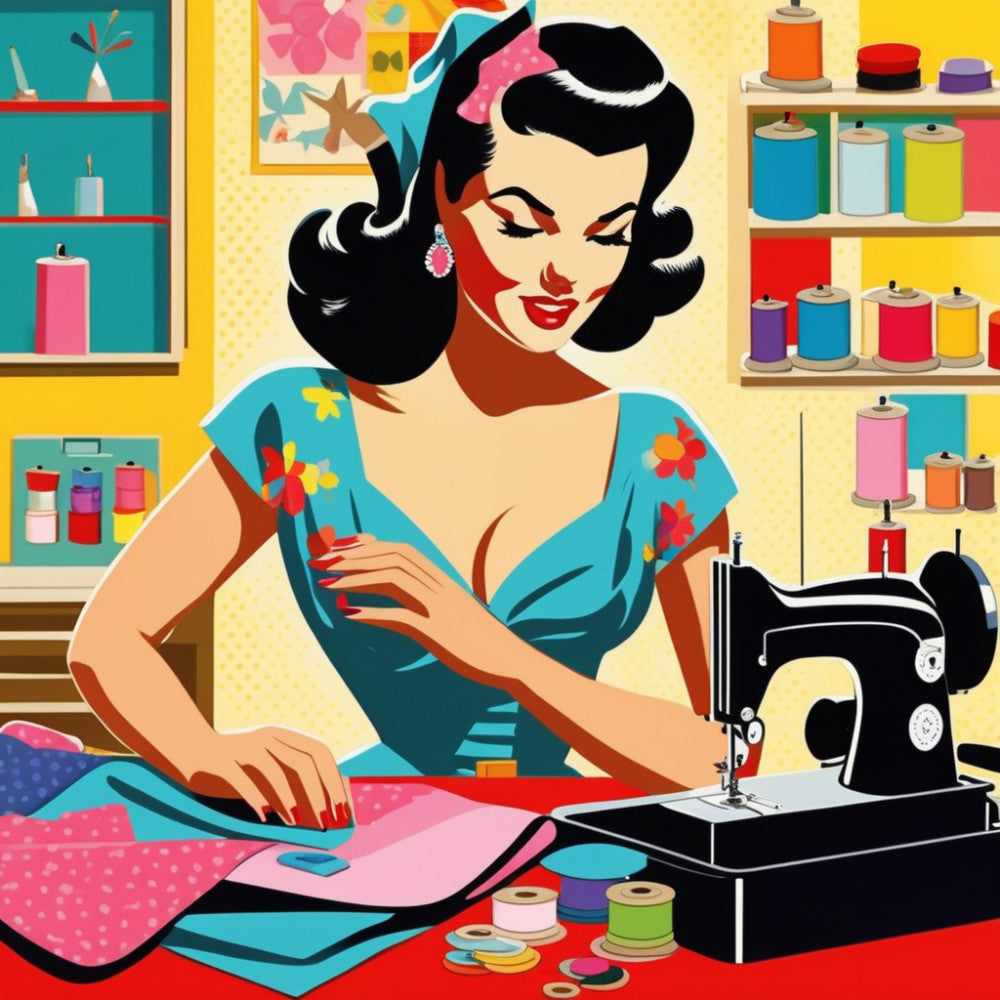 Pop Art Sewing Fabric Panel 28