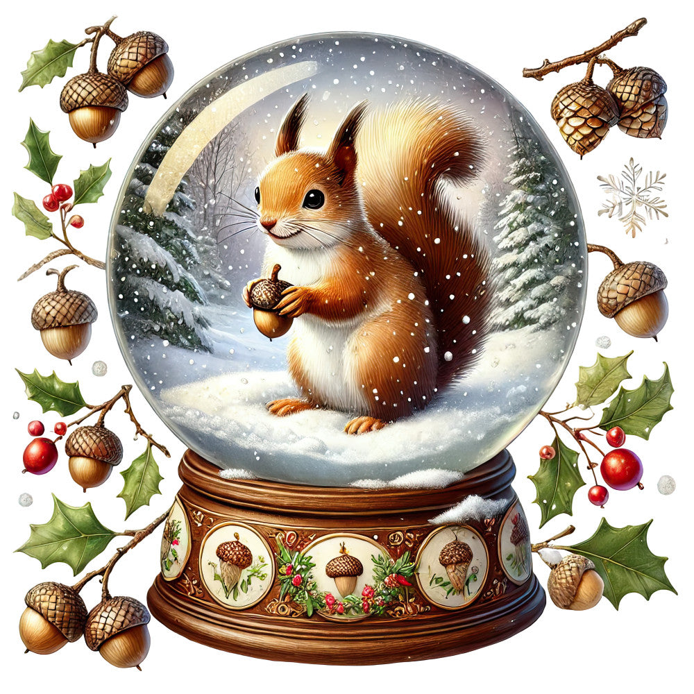 Christmas Snow Globes Fabric Panel 1