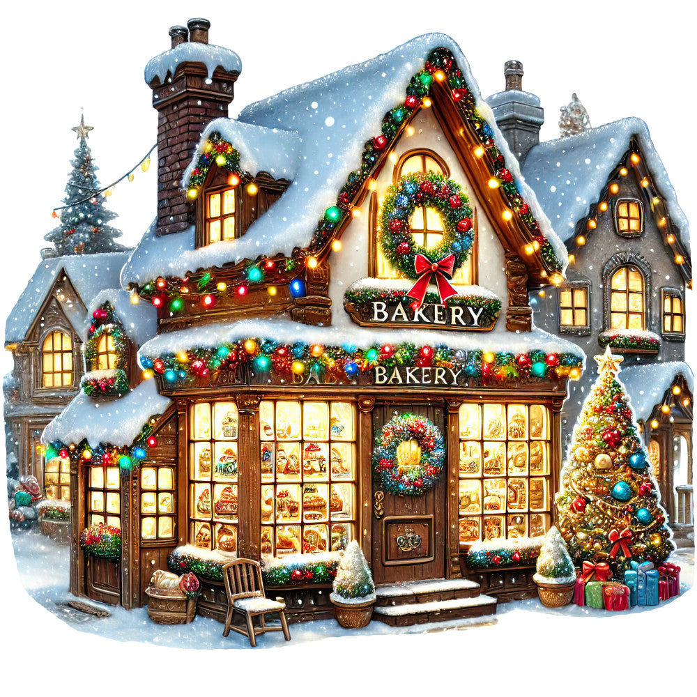 Christmas Villages Fabric Panel 73