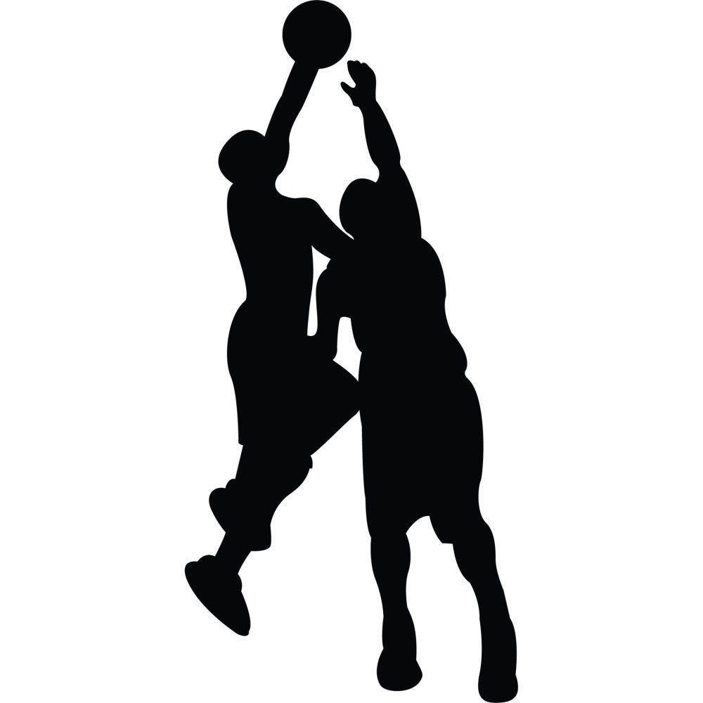 basketball, sports, silhouette, black, monochrome, athletic, game, court, player, shooting, defense, competition, modern, action, masculine, teen, youth, wall hanging, quilt panel, sports fan, basketball lover, dynamic, energetic, gameday, tournament, league, athletic wear inspired, strength, teamwork
