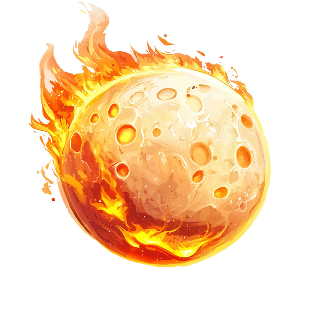 Fire Moon Crystals Fabric Panel 6