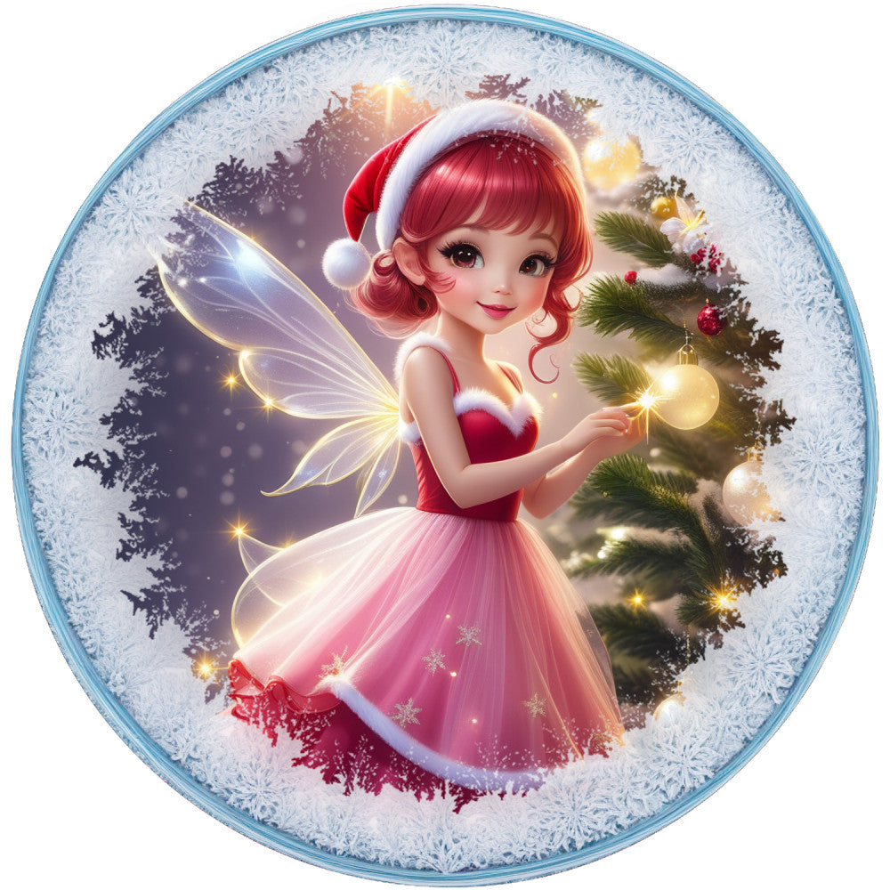 Winter Fairy Ornament Fabric Panel 5