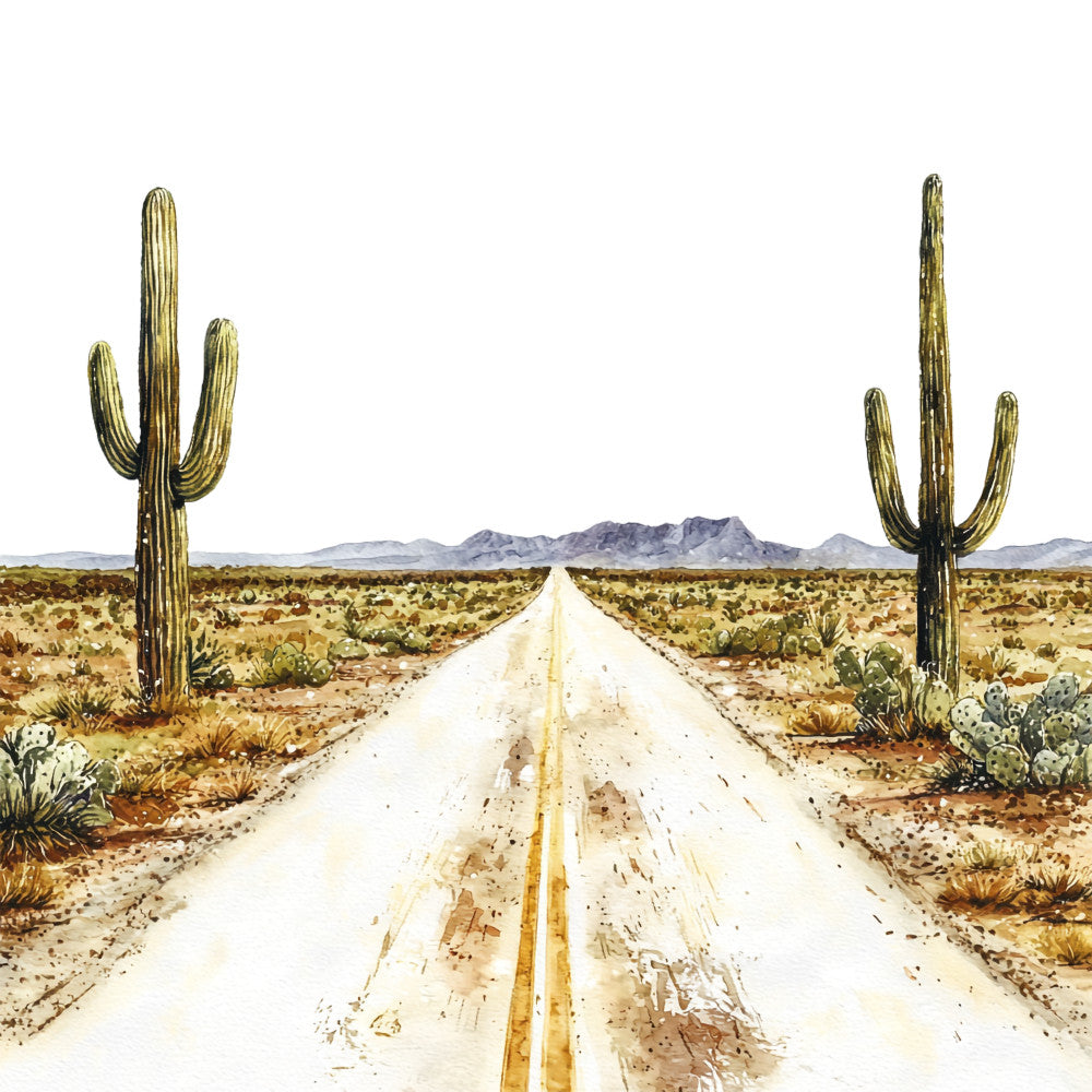 Route 66 Scene Fabric Panel 16