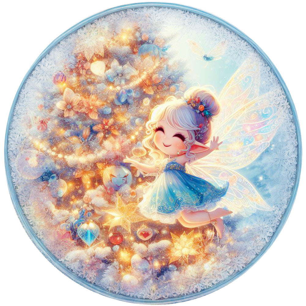 Winter Fairy Ornament Fabric Panel 2